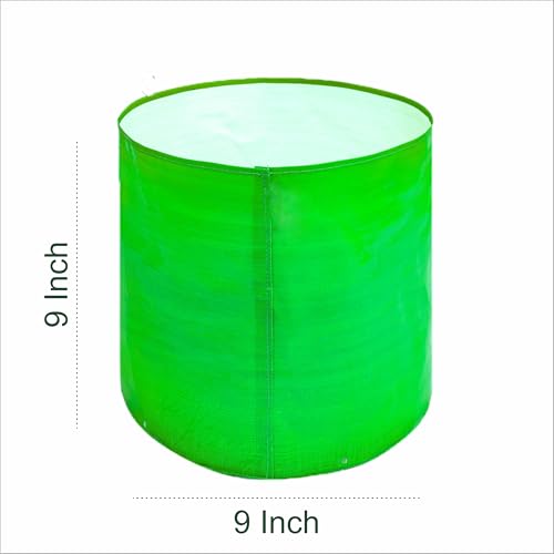 Image of Premium HDPE UV Stabilised Grow Bags 9x9 Inch (Pack of 20) | 260 GSM Heavy Duty Round Planter Bags | Reusable Grow Bags Suitable for Capsicum, Okra, Seasonal Flowers and Leafy Greens