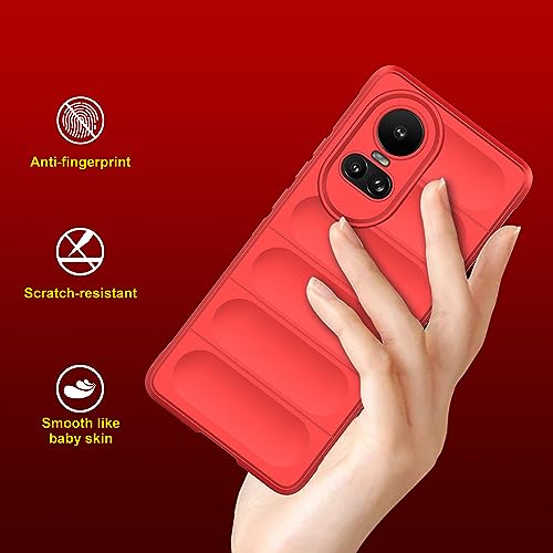 Image of amazon basics Back Case Cover for Oppo Reno 10 5G | Compatible for Oppo Reno 10 5G Back Case Cover | Liquid Silicon Magic Case for Oppo Reno 10 5G with Camera Protection | Red