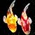Tooyuart Set of 2 Solar Koi Fish Garden Statues - Ceramic Fish Sculptures for Outdoor Patio, Yard, Lawn & Balcony Decor - Waterproof Garden Ornaments with LED Lights