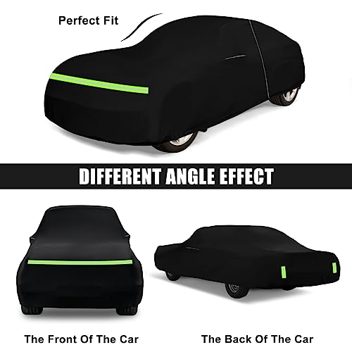 Image of Waterproof Car Cover Replace for 2006-2010 Pontiac Solstice /GXP 2-Door Coupe & Roadster, 210T All Weather Classic Car Covers with Zipper Door & Lock for Snow Rain Dust Protection
