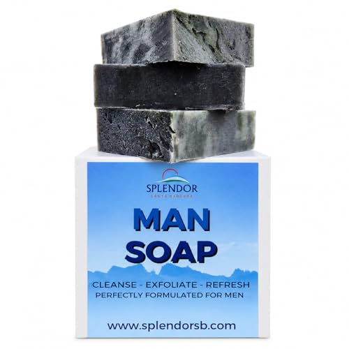 Splendor Natural Soap for Men (10.5 oz) – Handmade Cold-Process Bars with Oils, Shea Butter & Clays – Long-Lasting Fresh Outdoors Mountain Scent image 3