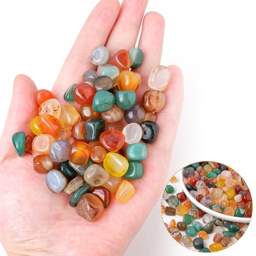 DASIAUTOEM 600g Edelsteine für Kinder, 9-12mm Halbedelsteine für Kinder, Edelstein Mix Mischung, Bunt Trommelsteine mit 2 Aufbewahrungstaschen, Edelstein Set für Kindergeburtstag & Kreativspiele