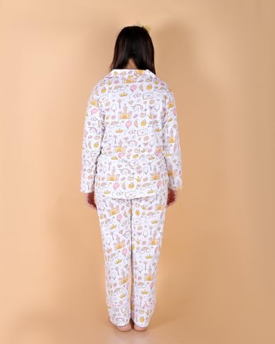 Image of The Mom Store Pajama Set for Women | Soft Cotton Breathable Nightwear for Comfortable Sleep | Stylish Elegant Sleep Suit & Lounge Wear for Womens | Everyday Nightsuit | Shirt Pyjama Set for Women