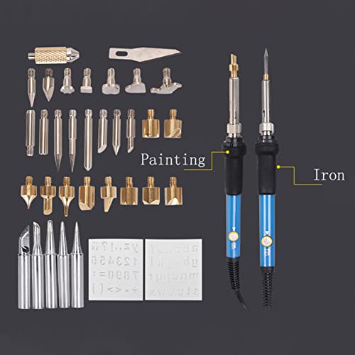 Henniu 35PCS Portátil Esculpir Ferramenta de Pirografia Multifuncional Temperatura de Aquecimento In