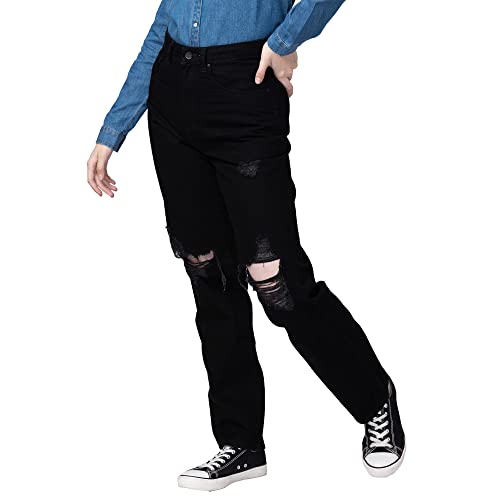 Image of Spykar Women's High Rise Cotton Straight Fit Regular Length Jeans (Bella)