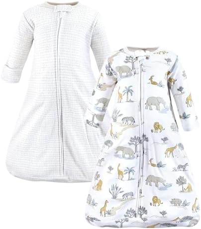 Hudson Baby Unisex Baby Cotton Long-Sleeve Wearable Sleeping Bag,...