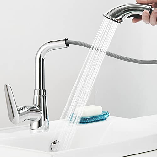 Robinet de salle de bain multifonction chrome pour laver les cheveux facilement