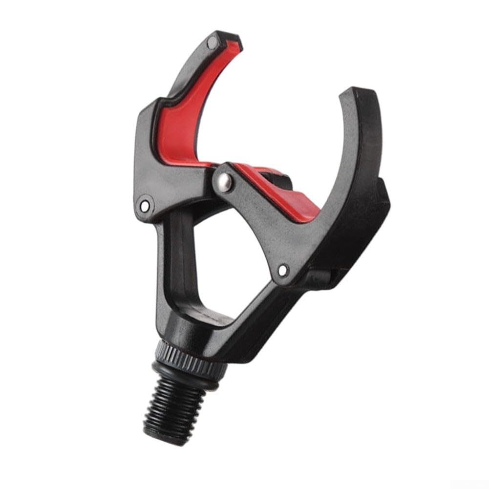 Carp Fishing Accessory Rod Rest Head with Quick Release Function and Secure Clamping for Rod Pod or Tripod Mount (Red)