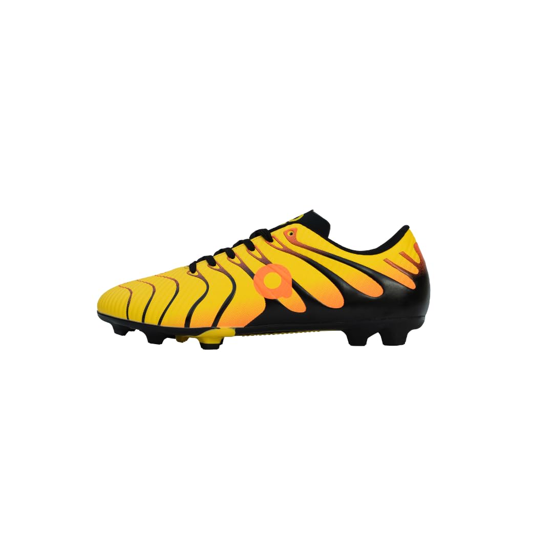 AIVIN IGNIA Football Shoes - Yellow/Orange | Lightweight Comfort & Maximum Grip | Best for Competitive Soccer Players | Sports Cleats | Football Footwear | Football Sports Shoes (Yellow/Orange, UK Footwear Size System, Adult, Men, Numeric, Medium, 8)
