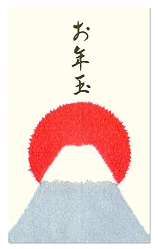 Otoshidama Bags, Japanese Paper Pouch, Chigirie, Mt. Fuji, 100 Pieces, Large Capacity Pack