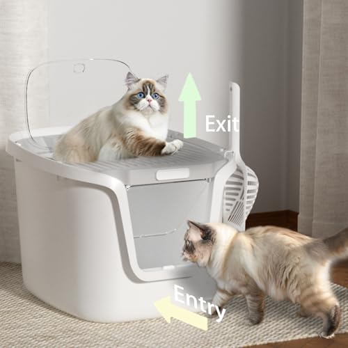 Arenero para gato grande con tapa y pala miniatura 2