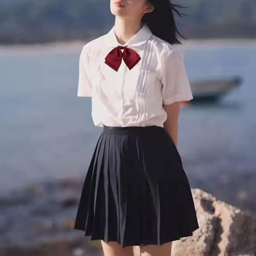 Mantieqingway Adjustable Pre-Tied Bow Tie for Women Girls Blouse Neck ties for Uniform Shirt Bowknot Neckwear3