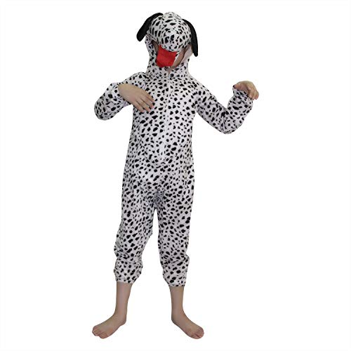 Image of Kaku Fancy Dresses Dog Pet Animal Costume for Kids - Black & White, 5-6 Years | Animal Fancy Dress for Boys & Girls