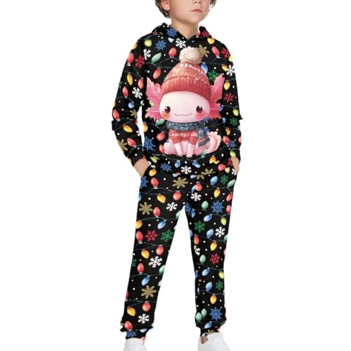 WELLFLYHOM Girls Pants Sets Graphic Pullover Hoodie and Jogger Pants 2 Pcs Long Sleeve Fall Clothes Set (5-12T)3