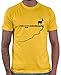 Hariz - Camiseta para hombre con diseño de Capricornio Roca Montaña Alpes Senderismo Escalada Plus tarjetas de regalo dorado amarillo XS