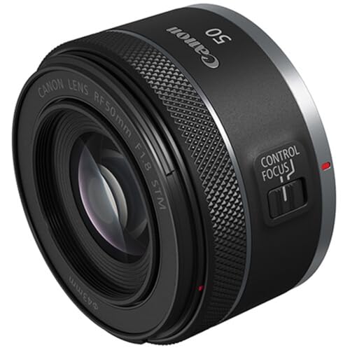 Image of Canon RF 50mm f /1.8 STM Lens Bundle with UV Filter + Lens Cap Keeper