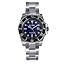 blue bezel black dial