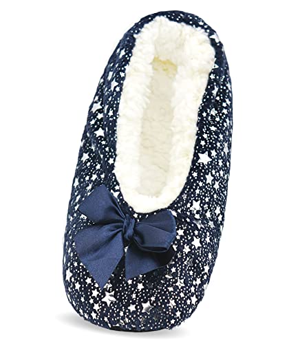 Image of Keyela Women Cozy Warm Slipper Socks, Non Slip Gripper Indoor House Socks | Soft warm cozy fabric, gripper anti-slip bottom for bedroom, lounge and all indoor daily use