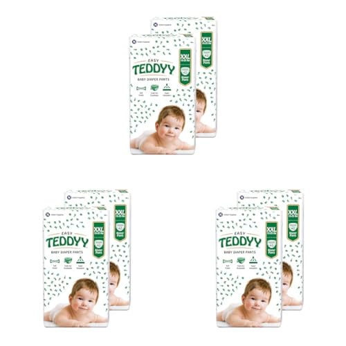 Image of TEDDYY Easy Baby XXL Size Diaper Pant Style | 84 Count (Double Extra Large) |15-25 kgs (Pack of 6) | Long Protection Hours | Anti-Bacterial | Airy Breathable Fit | Rapid Soaker Channels with Wetness Indicator