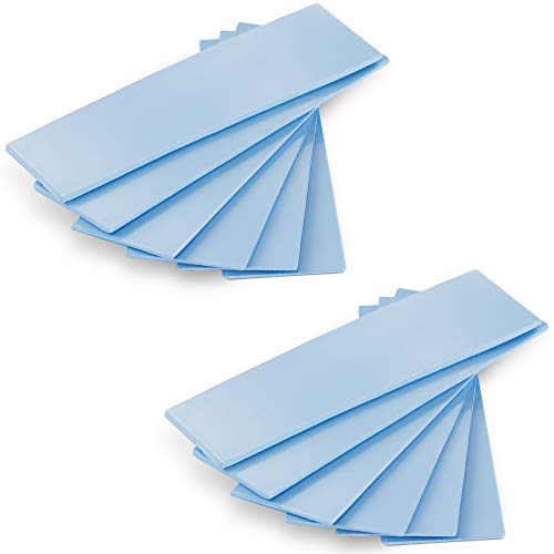 Poppstar 12x Thermal pad (3 grosores, cada 4 piezas 0,5 mm / 1,0 mm / 1,5 mm) con una conductividad térmica de 6 W/mk para M.2 SSD, color azul