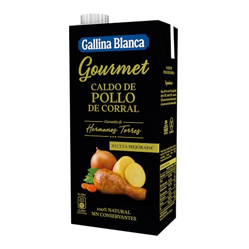 Gallina Blanca - Caldo Gourmet de Pollo de Corral 100% Natural - 1L