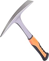 glorousamc 28 oz Forged Brick Hammer Rock Pick - Geologist Mason Hammer with Pointed Tip, Flat Head & Shock Reduction Grip