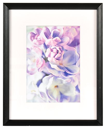 Nielsen Bainbridge Black ArtCare 8"X10" Satin Cosmopolitan Frame, MATTED to 5"X7", 5" x 7"/8" x 10"
