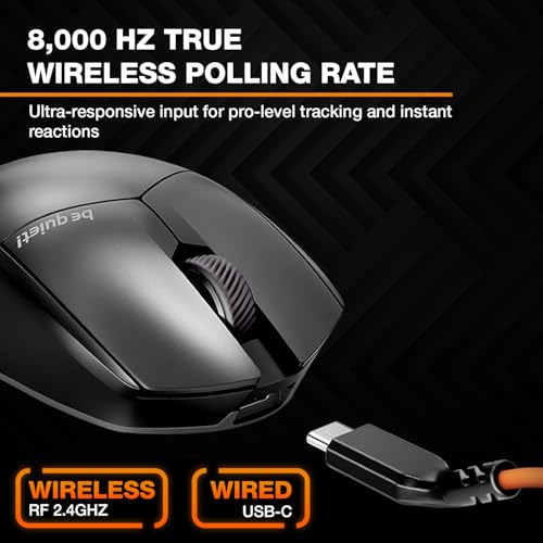 Image of be quiet! Dark Perk Ergo PC Gaming Mouse, 55g Lightweight, 32,000 DPI