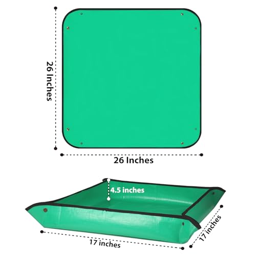 image for HKZ Repotting Mat for Indoor Plant - 26'' x 26'' Planting Mat Soil Mes