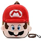 Einzigartiges 3D-Design: Anders als andere Schultaschen diese süße Rucksack verfügt über einen 3D Mario.Mit einem abnehmbaren Geschirr können Eltern ihn halten, um zu verhindern, dass die Kinder verloren gehen, besonders in der Menge und im Supermarkt.