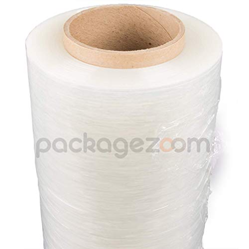 PackageZoom Pre Stretched 15” x 1500 ft 4 Rolls Stretch Wrap Film Clear Cling Plastic for Moving and Packaging Stretch Wrap