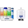 iSpring F5-75 Reverse Osmosis Replacement Water Filter Pack Set for 5-Stage System & T32M Pressurized Water Storage Tank with Ball Valve for Reverse Osmosis RO Systems