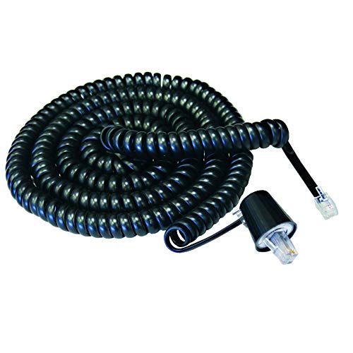 Softalk 03201 Phone Coil Cord with Twisstop 25-Feet Black Landline Telephone Accessory