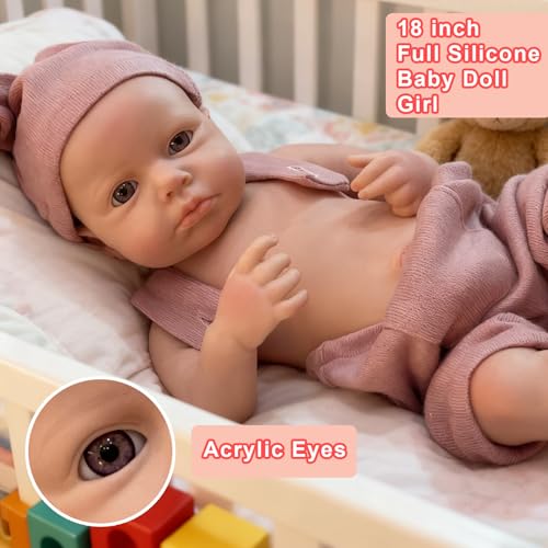 Muñeca bebé realista de silicona 18 pulgadas miniatura 2