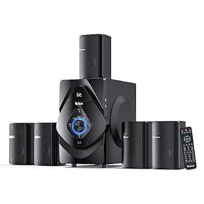 Bobtot Surround Sound Systems Wireless Rear Satellite Speakers - 800W 6.5inch Subwoofer 5.1/2.1 Channel Home Theater Systems with HDMI ARC Optical Bluetooth Input