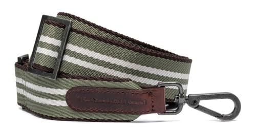 Shoulder Strap Brown vert avec mousquetons robustes et longueur réglable