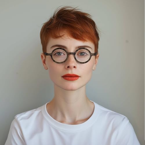 Image of LONDON MOLE Moley Blue light glasses | Round-shaped blue blockers | Anti-eyestrain | Unisex | Spring Hinges