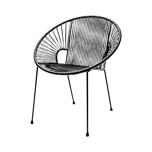 IDEAS PINZON - Silla Acapulco Fija Media Luna, Negro