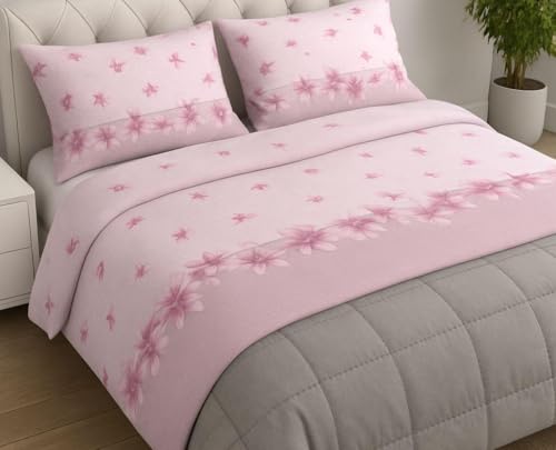 L'Emporio Casa Set Lenzuola in Flanella, Cotone Italiano 100% Pettinato,