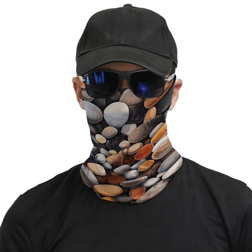 Neck Gaiter Rocks And Pebbles Face Mask for Travel Face Cover Scarf for Men Women Elastic Headbands Wind-proof Bandana for Skiing Fishing Hiking Cycling3