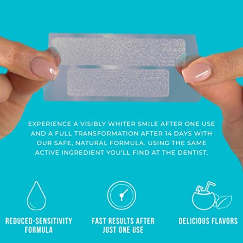 Zimba Teeth Whitening Strips - 28 Zimba Whitening Strips, 14 Treatments - Teeth Whitening Sensitive Teeth - White Strips Teeth Whitening - Natural Whitening Strips