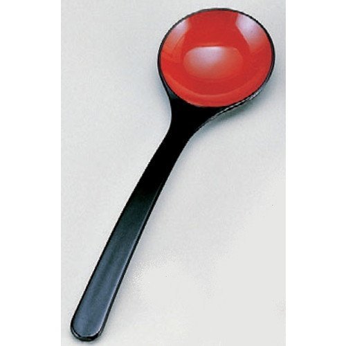 Chopsticks, Ladle Spoon, Kurouchi Vermilion, 7.9 x 2.2 inches (20 x 5.7 cm), ABS Resin (7-874-9), Restaurant, Ryokan, Japanese Tableware, Restaurant, Commercial Use