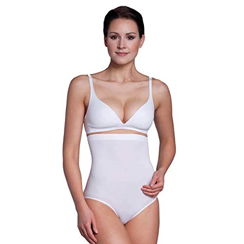 Skin Wrap Shapewear Damen - Bauchweg Unterhose Damen (S-XXL) Body Shaper Seamless Miederhose Bauch Weg - leicht & formend in Weiß Größe 40 / M Cover