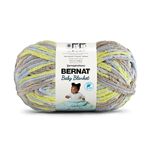 Bernat Baby Blanket BB Little Boy Dove Yarn - 1 Pack of 10.5oz/300g - Polyester - #6 Super Bulky - 220 Yards - Knitting/Crochet