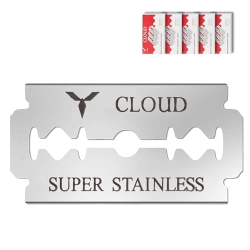 50 PCS Edge Blades for Straight Razor Safety Razor Blades Men Professional Barber Straight Cut Throat Shavette 5 Boxes