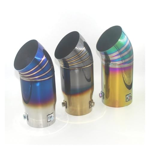 Embout échappement universel rond en acier inoxydable chromé 73mm pour voiture
