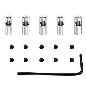 GLOBACT 5 Pcs الصلب 3.175 mm إلى 5 mm ترس محول العتاد محرك محول رمح المخفض كم موتور محور التغيير-أكثر لRC موتور 3650 550 540 نحى/فرشاة ترس التروس محول رمح