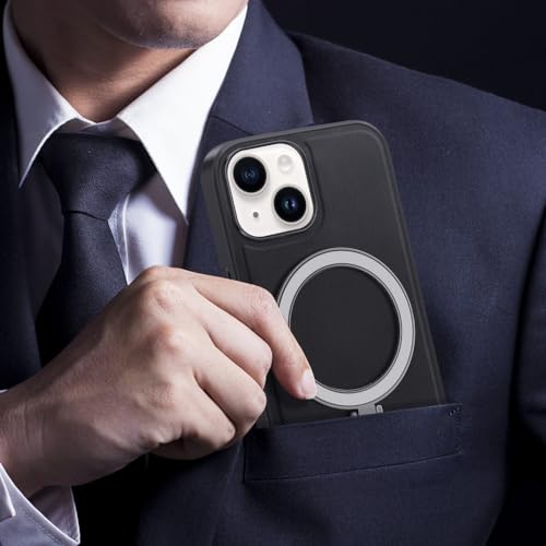 Étui de support d'anneau de luxe en cuir pour iPhone 11 antichoc