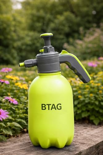 Image of Btag 2L Manual Pressure Spray Pump with Long Nozzle, Adjustable Sprayer for Gardening, Plant Watering & Home Cleaning. (PS002 Green)