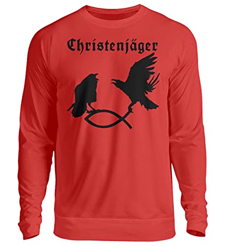 Pull de Noël rouge Hugin et Munin Odin's Raben idée cadeau originale